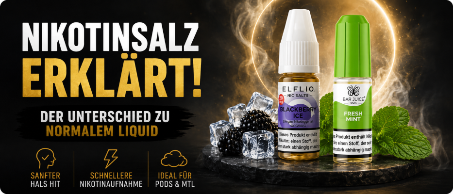 Nikotinsalz erklärt: Unterschied zu normalem Liquid