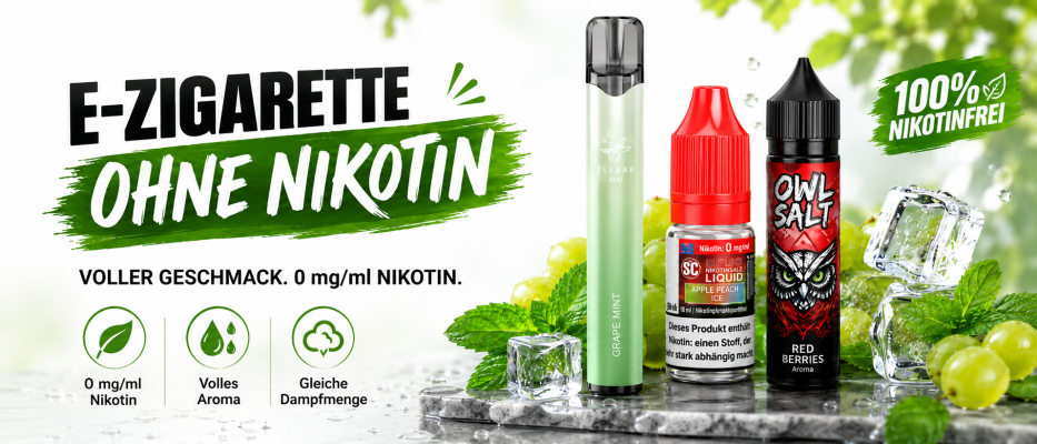 E-Zigarette ohne Nikotin: für wen und was bringt das?
