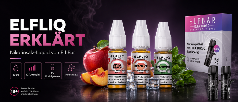 Elfliq erklärt: das Nikotinsalz-Liquid von Elf Bar
