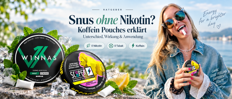 Snus ohne Nikotin? Koffein Pouches erklärt – Unterschied, Wirkung &amp; Anwendung
