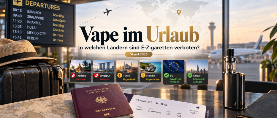 Vape im Urlaub: In welchen Ländern sind E-Zigaretten verboten? (Stand 2026)