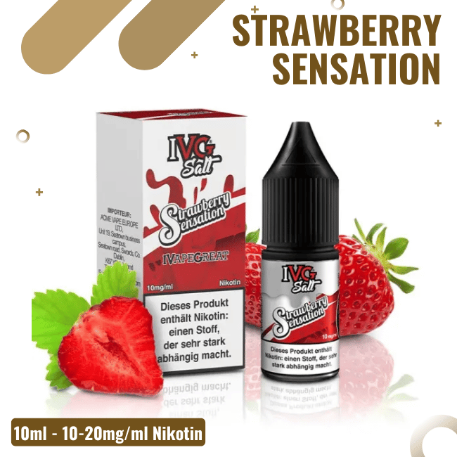 IVG Salt 10ml - Strawberry Sensation - 10mg/ml