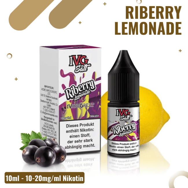 IVG Salt 10ml - Riberry Lemonade - 10mg/ml
