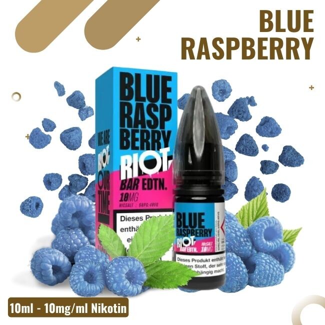 Riot Salt Liquid - Blue Raspberry | 10mg Nikotin, 7,90