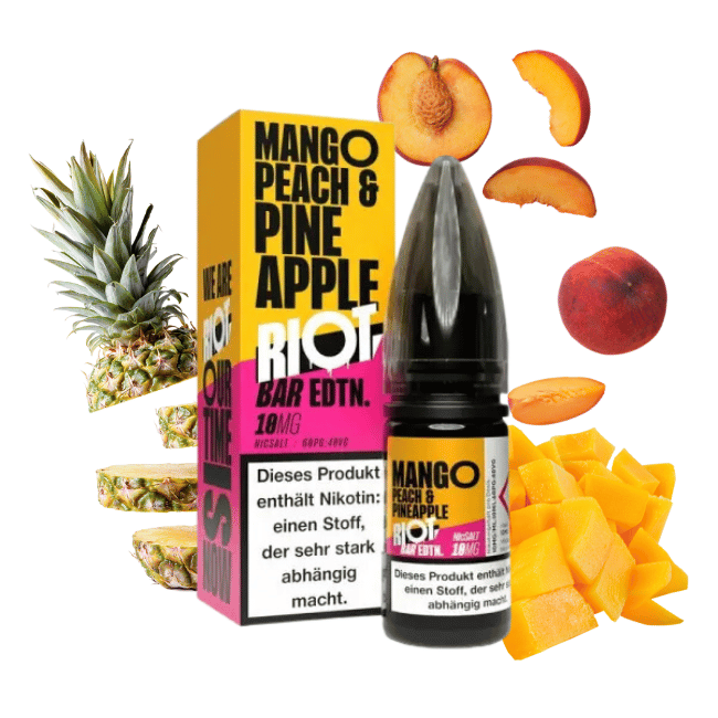 Riot Salt BAR EDTN 10ml - Mango Peach Pineapple - 10mg Nikotin