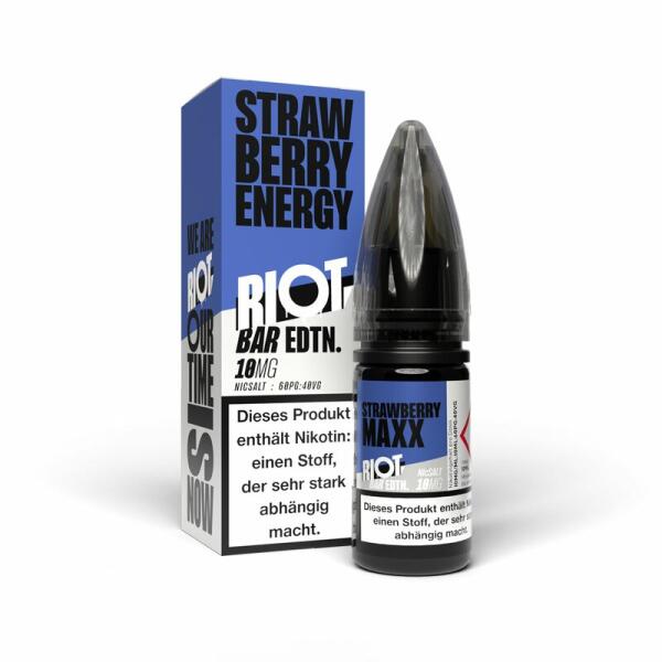 Riot Salt BAR EDTN 10ml - Strawberry MAXX Energy - 10mg Nikotin