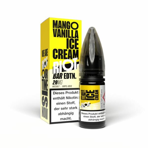 Riot Salt BAR EDTN 10ml - Mango Vanille Ice Cream - 20mg...