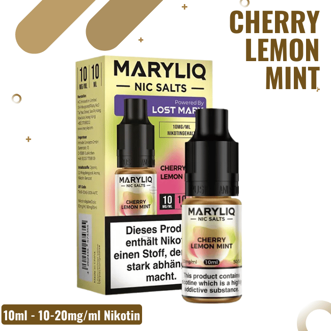 Maryliq Lost Mary 10ml - 10mg Nikotin Cherry Lemon Mint