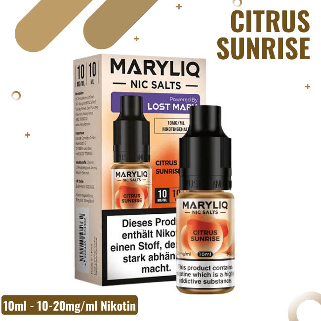 Maryliq Lost Mary 10ml - 10mg Nikotin Citrus Sunrise