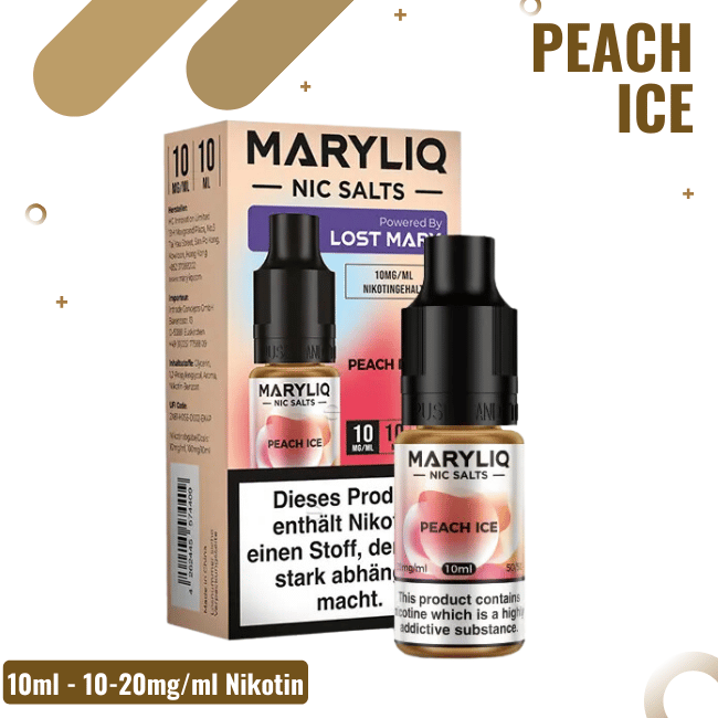 Maryliq Lost Mary 10ml - 10mg Nikotin Peach Ice