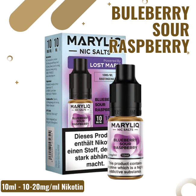 Maryliq Lost Mary 10ml - 20mg Nikotin Blueberry Sour...