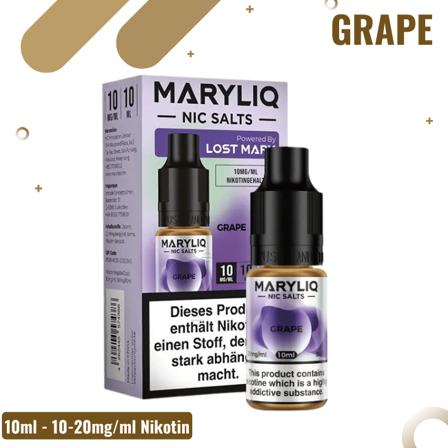Maryliq Lost Mary 10ml - 20mg Nikotin Grape