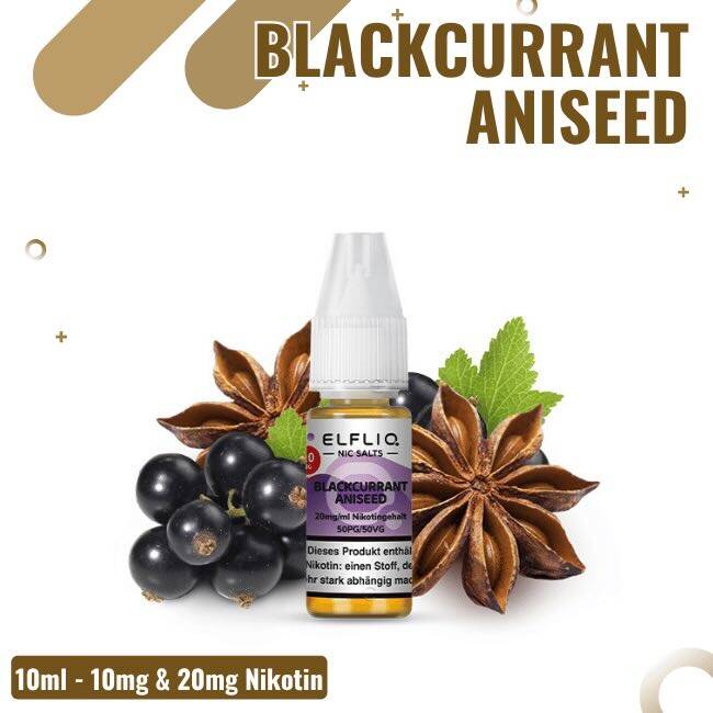 Elf Bar Elfliq 10ml - Blackcurrant Aniseed - 20mg Nikotin