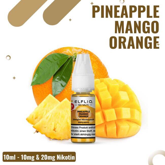 Elf Bar Elfliq 10ml - Pineapple Mango Orange - 20mg Nikotin