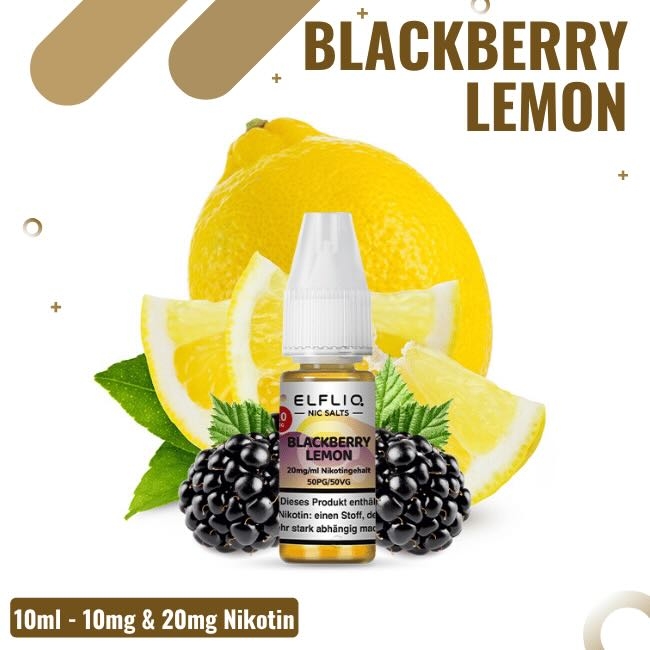 Elf Bar Elfliq 10ml - Blackberry Lemon - 10mg Nikotin