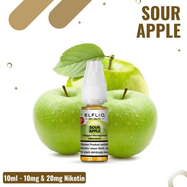 Elf Bar Elfliq 10ml - Sour Apple - 10mg Nikotin - NIkotinsalz