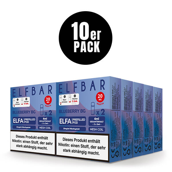 10er Pack Elf Bar ELFA Pods - Blueberry BG