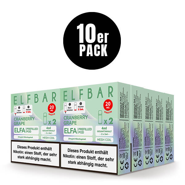 10er Pack Elf Bar ELFA Pods - Cranberry Grape