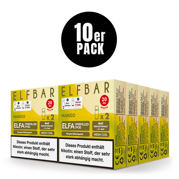 10er Pack Elf Bar ELFA Pods - Mango