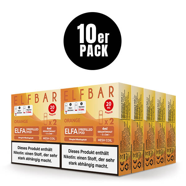 10er Pack Elf Bar ELFA Pods - Orange