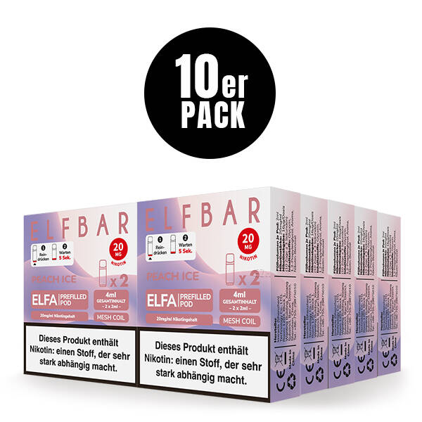 10er Pack Elf Bar ELFA Pods - Peach Ice
