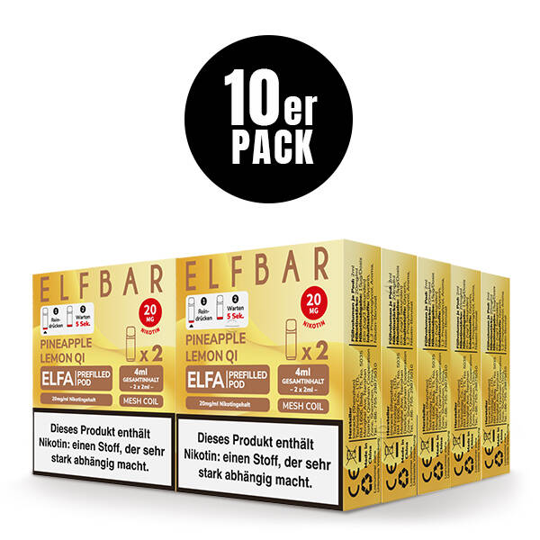 10er Pack Elf Bar ELFA Pods - Pineapple Lemon Qi