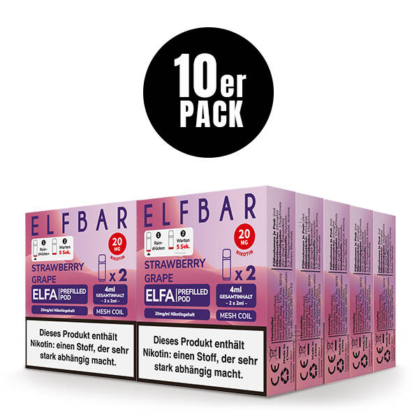 10er Pack Elf Bar ELFA Pods - Strawberry Grape