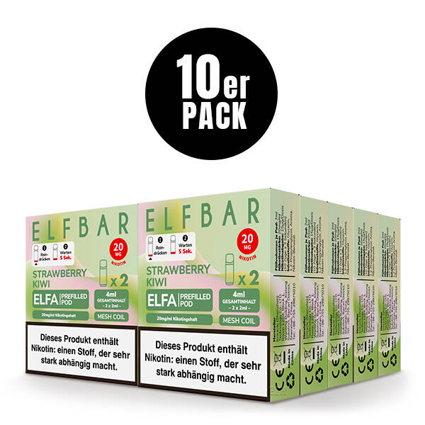 10er Pack Elf Bar ELFA Pods - Strawberry Kiwi