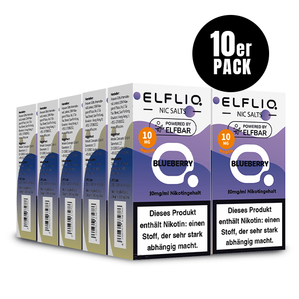 10er Pack Elf Bar Elfliq - Blueberry - 10mg/ml