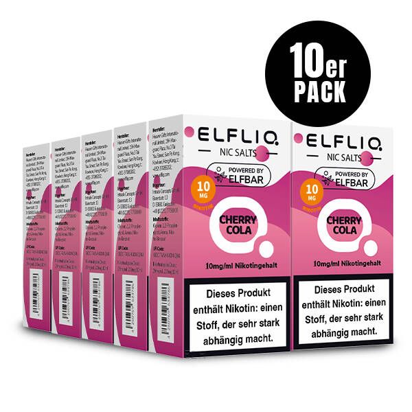 10er Pack Elf Bar Elfliq - 10mg/ml - Cherry Cola