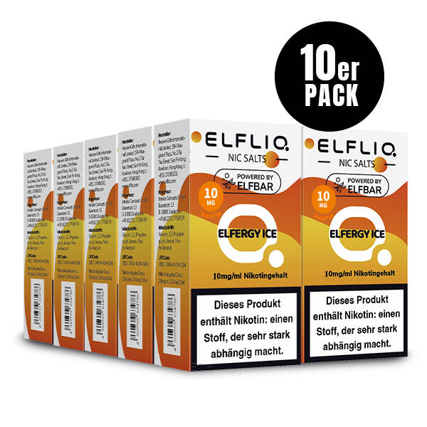 10er Pack Elf Bar Elfliq - 10mg/ml - Elfergy Ice