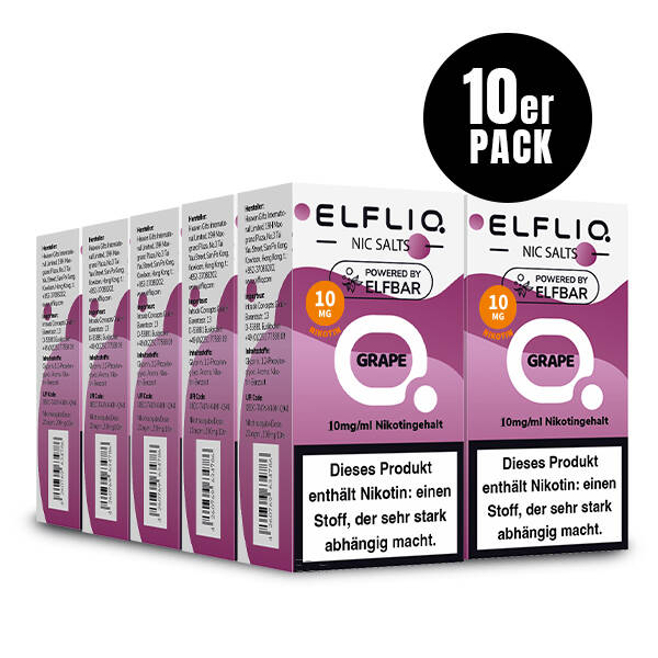 10er Pack Elf Bar Elfliq - 10mg/ml - Grape