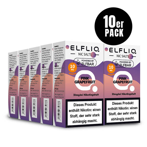 10er Pack Elf Bar Elfliq - 10mg/ml - Pink Grapefruit