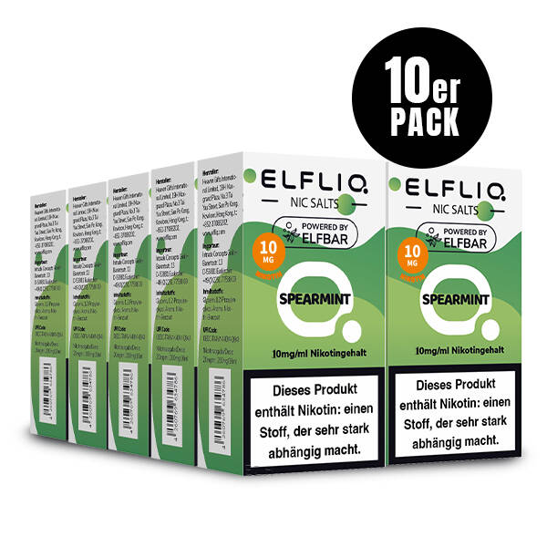 10er Pack Elf Bar Elfliq - 10mg/ml - Spearmint