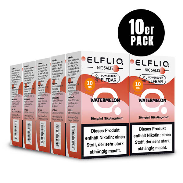 10er Pack Elf Bar Elfliq - 10mg/ml - Watermelon