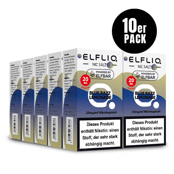 10er Pack Elf Bar Elfliq - 20mg/ml - Blue Razz Lemonade