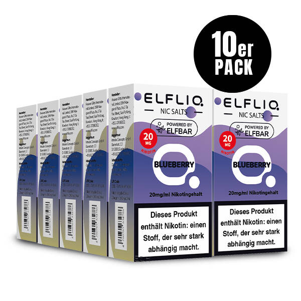 10er Pack Elf Bar Elfliq - 20mg/ml - Blueberry