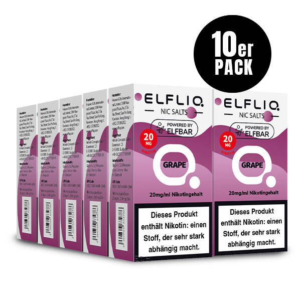 10er Pack Elf Bar Elfliq - 20mg/ml - Grape