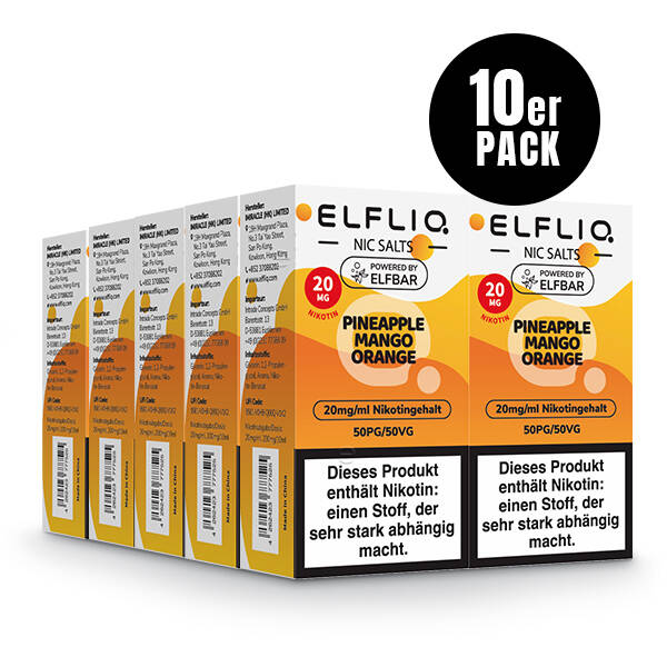 10er Pack Elf Bar Elfliq - 20mg/ml - Pineapple Mango Orange