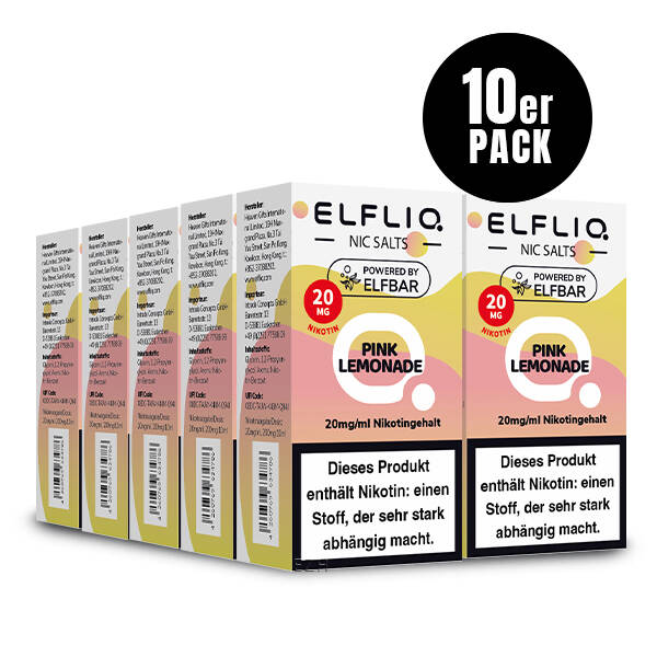 10er Pack Elf Bar Elfliq - 20mg/ml - Pink Lemonade
