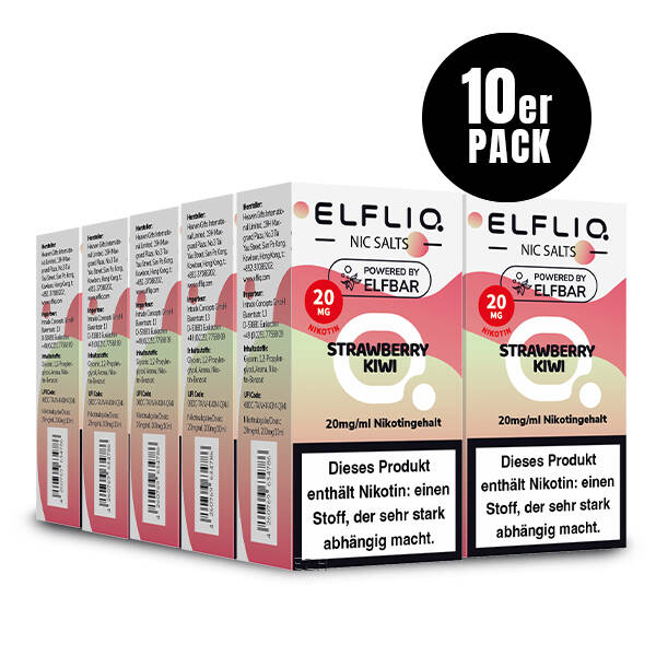 10er Pack Elf Bar Elfliq - 20mg/ml - Strawberry Kiwi