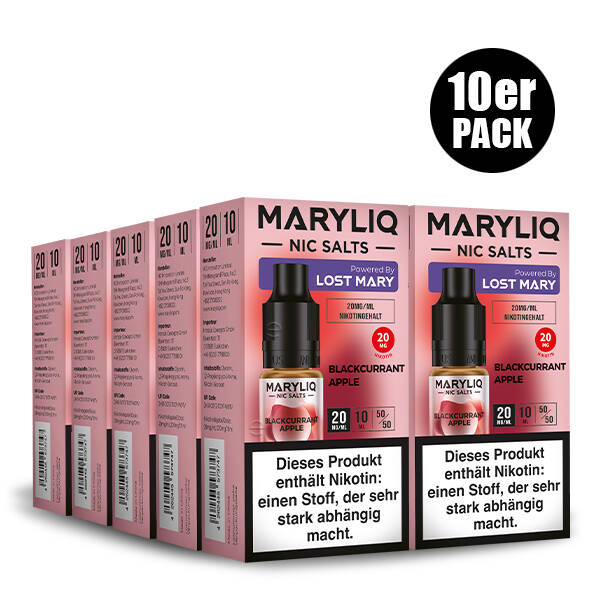 10er Pack Maryliq Lost Mary - 20mg/ml Blackcurrant Apple