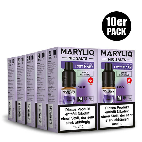 10er Pack Maryliq Lost Mary - 20mg/ml Grape