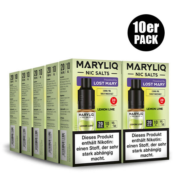 10er Pack Maryliq Lost Mary - 20mg/ml Lemon Lime