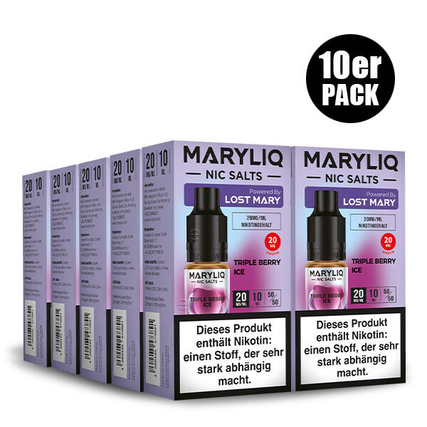 10er Pack Maryliq Lost Mary - 20mg/ml Triple Berry Ice