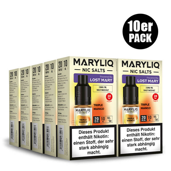 10er Pack Maryliq Lost Mary - 20mg/ml Triple Mango