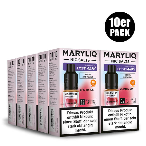 10er Pack Maryliq Lost Mary - 10mg/ml Cherry Ice