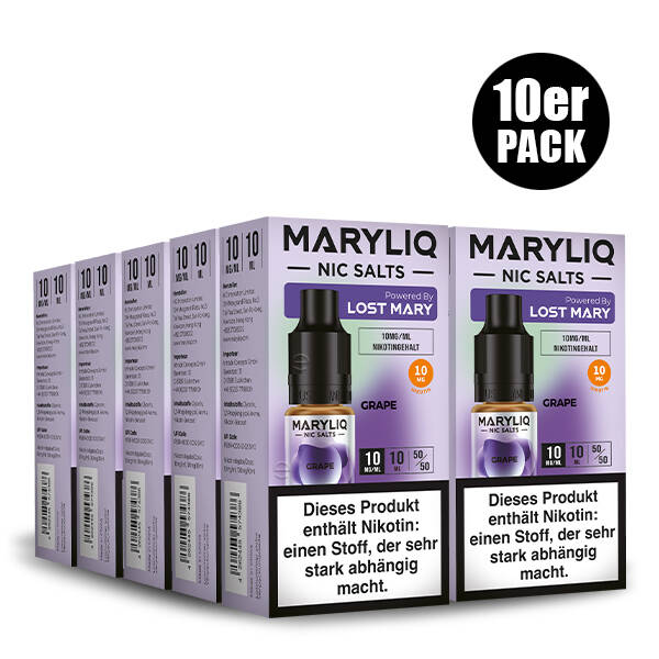 10er Pack Maryliq Lost Mary - 10mg/ml Grape