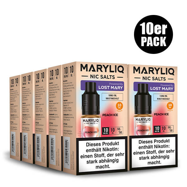 10er Pack Maryliq Lost Mary - 10mg/ml Peach Ice