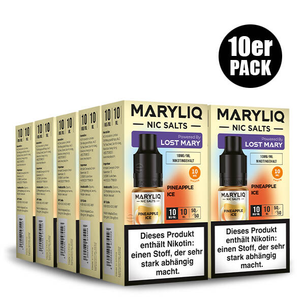 10er Pack Maryliq Lost Mary - 10mg/ml Pineapple Ice